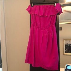 Amanda Uprichard Pink Strapless Dress XS